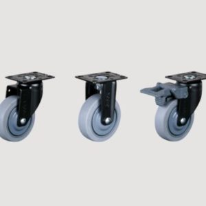 Bánh xe PL-100 series D100mm tải 80kg bánh xe cao su chịu nhiệt Fluoro lõi nhôm