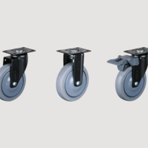Bánh xe PL-125 series D125mm tải 100kg bánh xe cao su chịu nhiệt Fluoro lõi nhôm