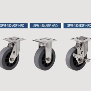 Bánh xe SPM-150 series D150mm bánh xe tải trọng 210kg bánh xe cao su càng inox lõi PP