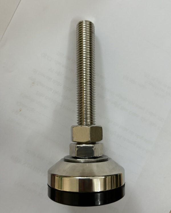 Chân tăng chỉnh inox M20 SUS 304 mạ Niken đế cao su chịu lực