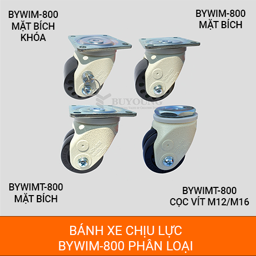 Bánh xe đẩy BYWIM-800 1000kg/1 bánh trong công nghiệp