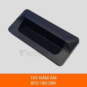 Tay nắm âm BY2-183-2BK nhựa ABS mạ đen cho cửa và tủ