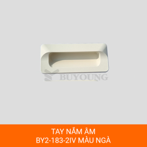 Tay nắm âm BY2-183-2IV nhựa ABS cho cửa và tủ