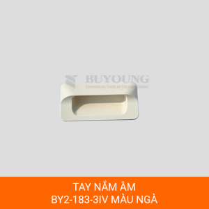 Tay nắm âm BY2-183-3IV nhựa ABS cho cửa và tủ