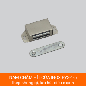 Nam châm hít cửa inox BY3-1-5 lực hút 39N cho công nghiệp"
