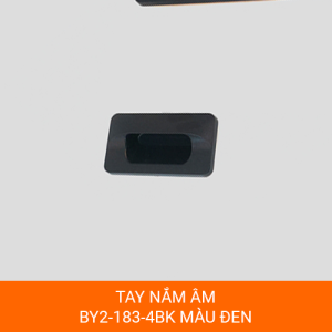 Tay nắm âm BY2-183-4BK nhựa ABS mạ đen cho cửa và tủ