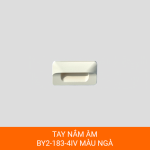 Tay nắm âm BY2-183-4IV nhựa ABS cho cửa và tủ