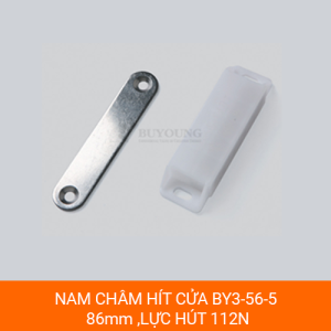 Nam châm hít cửa BY3-56-5 lực hút 112N nhựa màu trắng