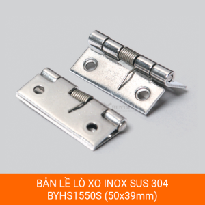 Bản lề lò xo inox SUS 304 BYHS1550S sáng bóng, kích thước 50x39mm
