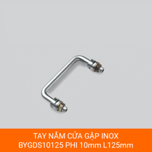 Tay nắm gập BYGDS10125 cho cửa kính, chất liệu inox SUS 303, thiết kế hình chữ D, kích thước L125mm