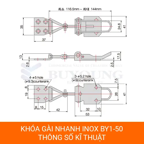 Bản vẽ kỹ thuật khóa BY1-50, điều chỉnh thêm 28mm
