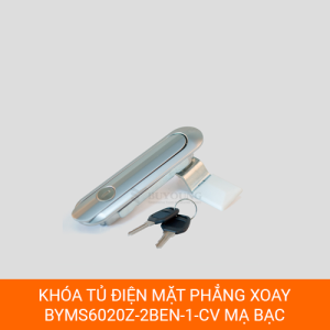 Khóa phẳng BYMS6020Z-2BEN-1 CV mạ bạc, khóa bấm gạt cho tủ điện công nghiệp