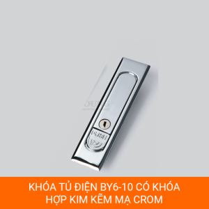Khóa tủ điện BY6-10 mạ crom, kích thước 116x29mm