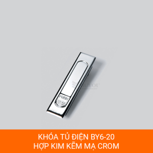 Khóa tủ điện BY6-20 mạ crom, kích thước 116x29 mm