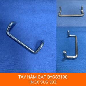Tay nắm gập BYGS8100-40 inox SUS 303, kích thước 108x40mm