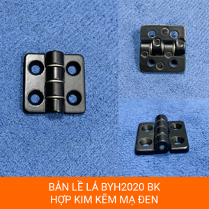 Bản lề tủ điện BYH2020 BK mạ đen, kích thước 20x20x2mm