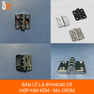 Bản lề tủ điện BYH4040 CR mạ crom, kích thước 40x40x4mm