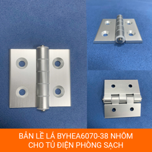 Bản lề nhôm BYHEA6070-38 SL màu trắng bạc, kích thước 60x70x4.5mm