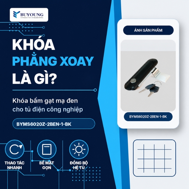 Khóa Phẳng Xoay Là Gì? Khi Nào Nên Dùng Cho Tủ Điện?