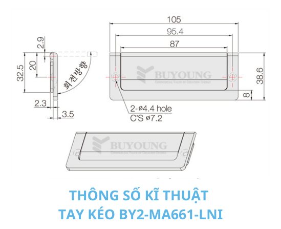 Thông số kỹ thuật tay kéo BY2-MA661-LNI