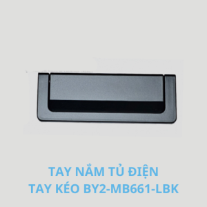 Tay kéo BY2-MB661-LBK sơn đen cho cửa tủ điện