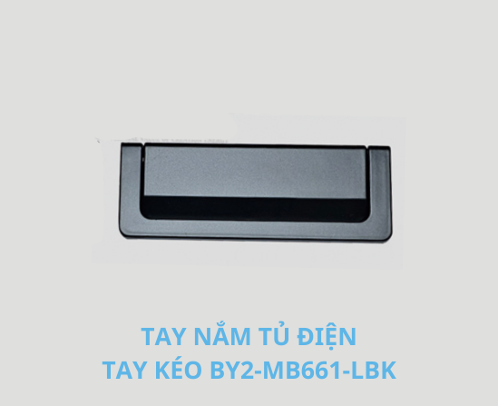 Tay kéo BY2-MB661-LBK sơn đen cho cửa tủ điện