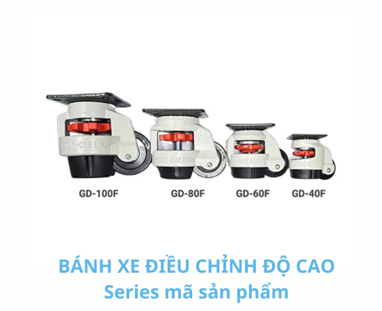 Hình ảnh thực tế bánh xe GD-100F chịu tải 750kg/bánh, giải pháp di chuyển máy móc công nghiệp hiệu quả.