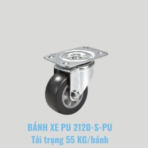 Bánh xe PU 2120-S-PU đường kính 50mm tải 55kg