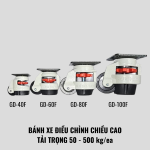 Bánh xe điều chỉnh chiều cao GD-40F, GD-60F, GD-80F, GD-100F