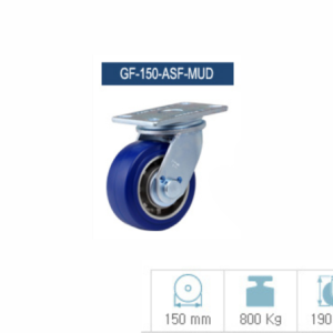 Bánh xe PU GF-150-ASF-MUD càng xoay tải trọng 800kg G-DOK
