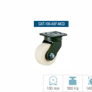Bánh xe MC Nylon GXT-100-ASF-MCD càng xoay tải 900kg Ø100mm G-DOK
