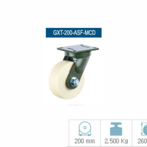 Bánh xe MC Nylon GXT-200-ASF-MCD càng xoay tải 2500kg Ø200mm G-DOK